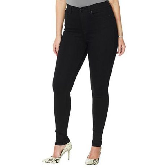 NEW! DG2 by Diane Gilman Virtual Stretch Ultra Skinny Jean - Black, Plus Size - Picture 1 of 8